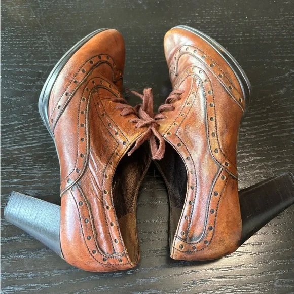 Plumers Menorca Brown Leather Oxford Brogues Shoes size 9 - Picture 4 of 10